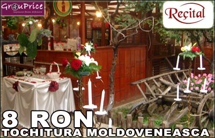 RECITAL culinar total pe GrouPrice.ro in Iasi ! Cu doar 8 RON va invitam la un delicoasa TOCHITURA MOLDOVENEASCA (pulpa porc, carnaciori, ou, branza burduf, mamaliguta si usturoi) la faimosul RESTAURANT RECITAL din IASI 