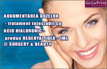 Augmentare buze cu 1 ml acid hialuronic REGENYAL IDEA LIPS @ CLINICA SURGERY AND BEAUTY